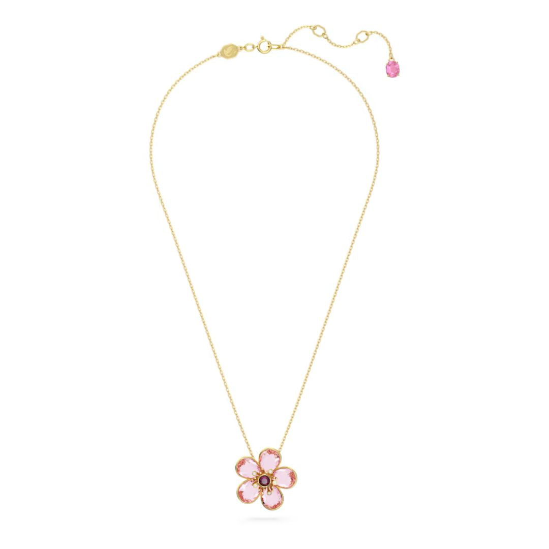 Swarovski Florere Flower riipus, ruusukullanväri ja pinkit kristallit, 5657875