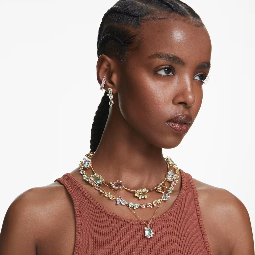 Swarovski Gema Tennis kaulakoru, keltakullanväri ja kirkkaat kristallit, 5714836