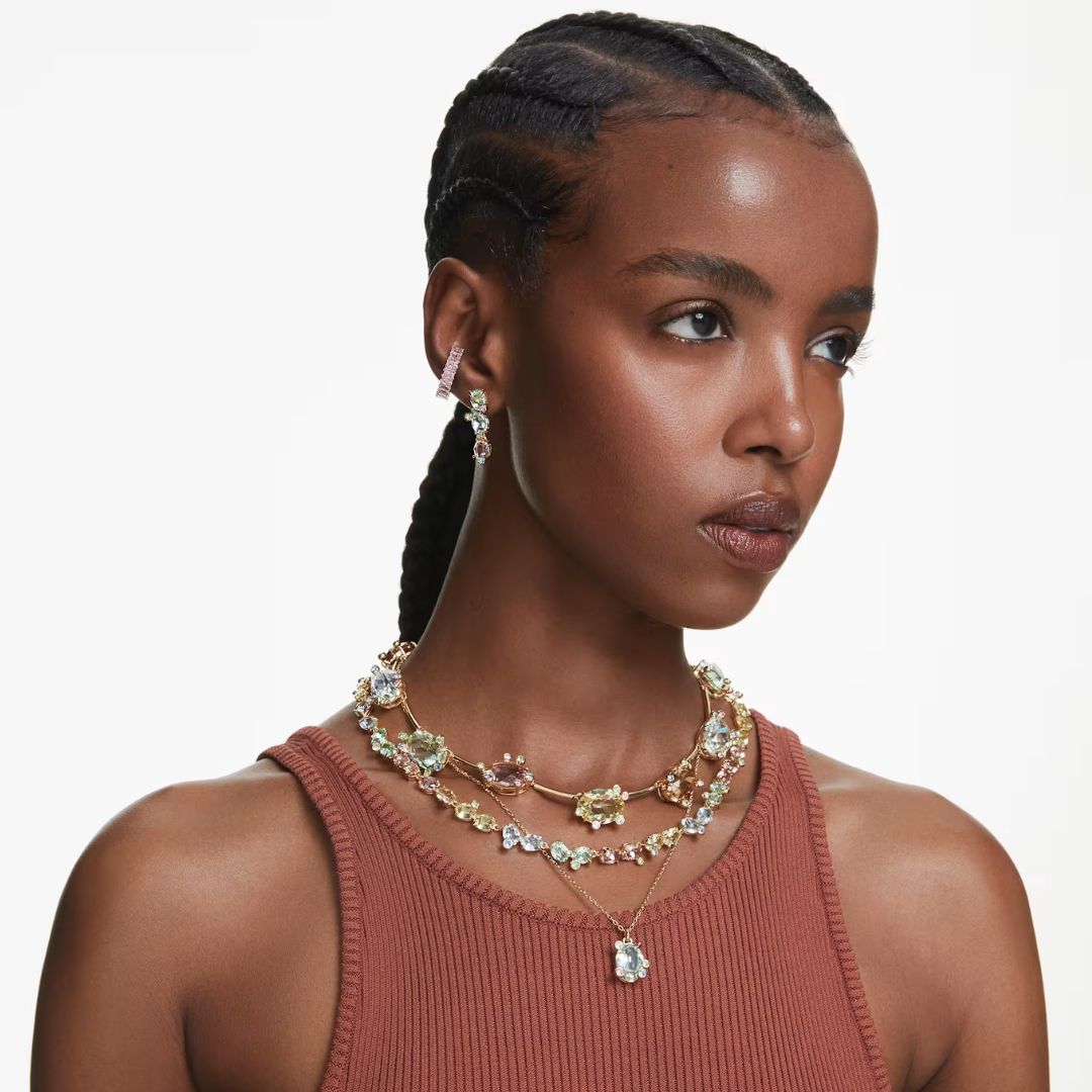 Swarovski Gema korvakorut, keltakullanväri ja eriväriset kristallit, 5714815