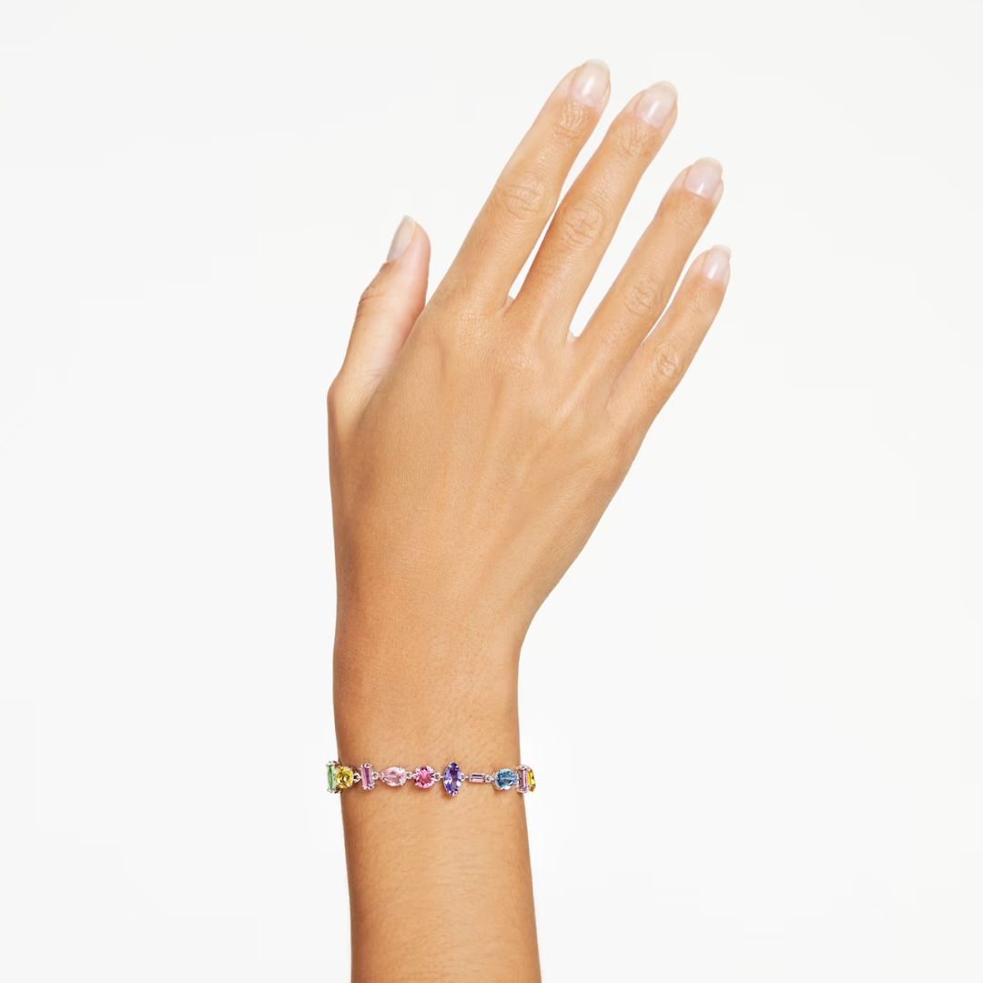 Swarovski Gema rannekoru, vaalea metalli ja eriväriset kristallit, 5656427