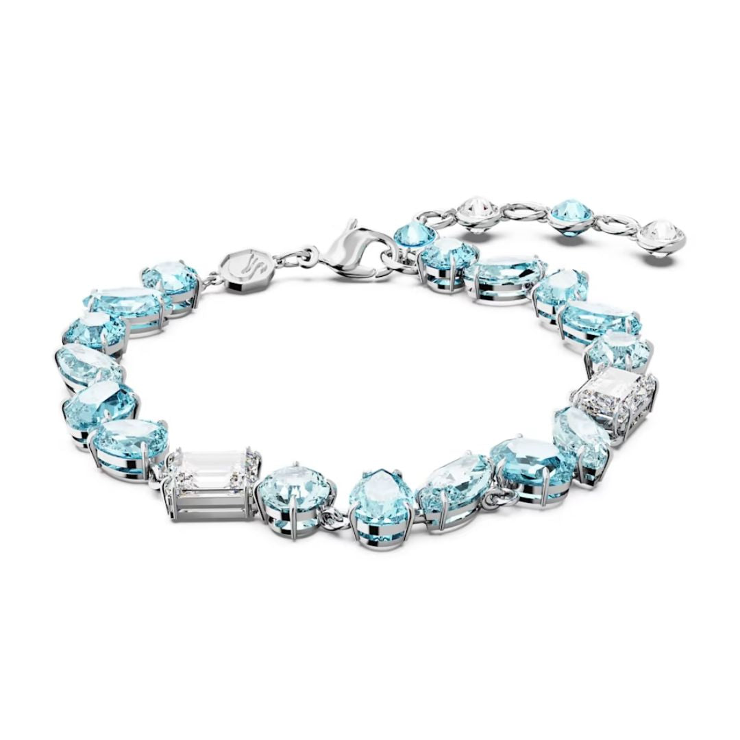 Swarovski Gema rannekoru, vaalea metalli ja siniset kristallit, 5666018