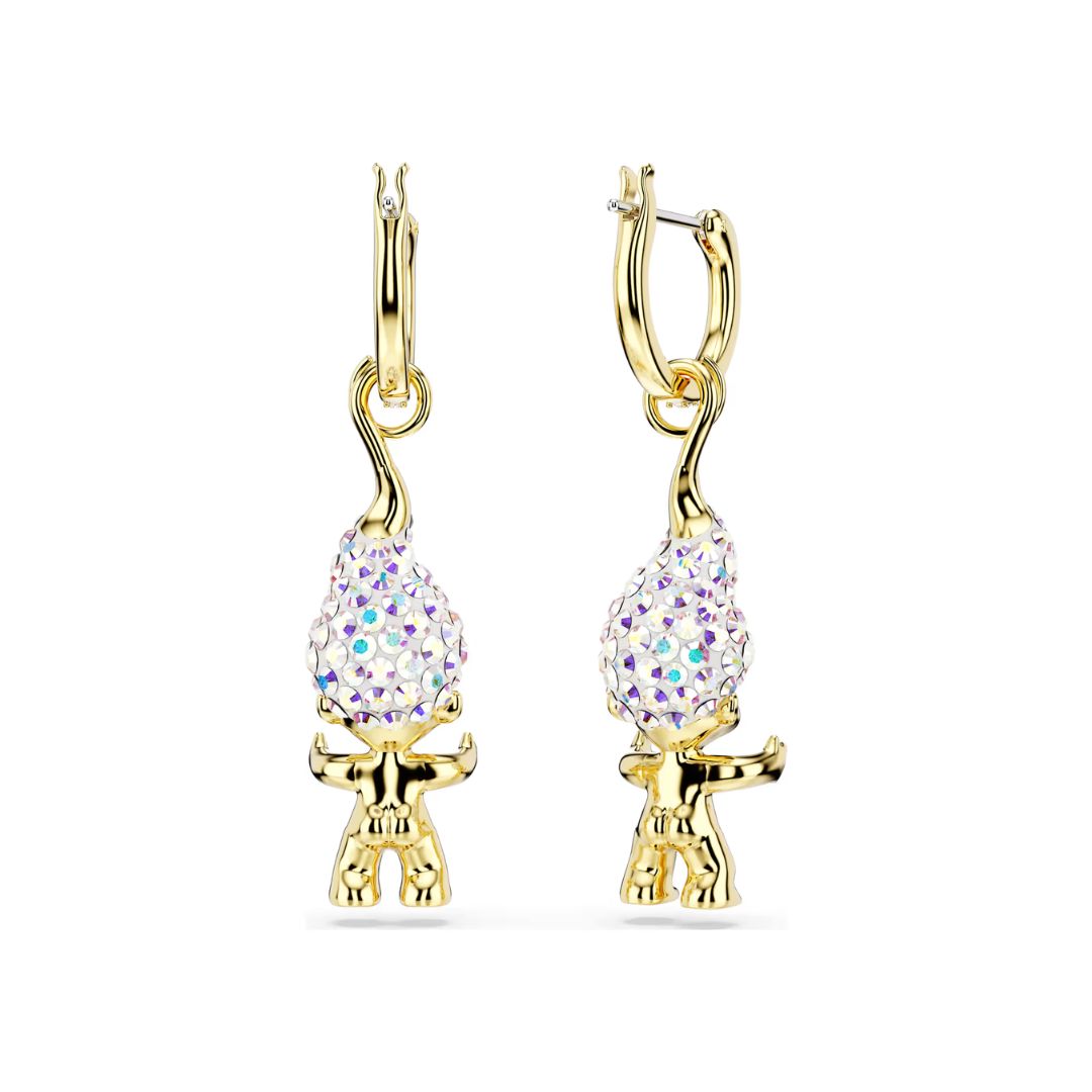 Swarovski Good Luck Troll korvakorut, keltakullanväri ja kirkkaat kristallit 5691944