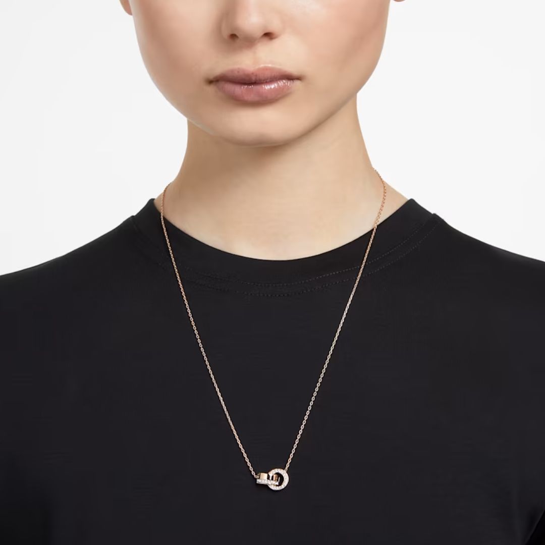 Swarovski Hollow riipus, ruusukullanväri ja kirkkaat kristallit 5636496