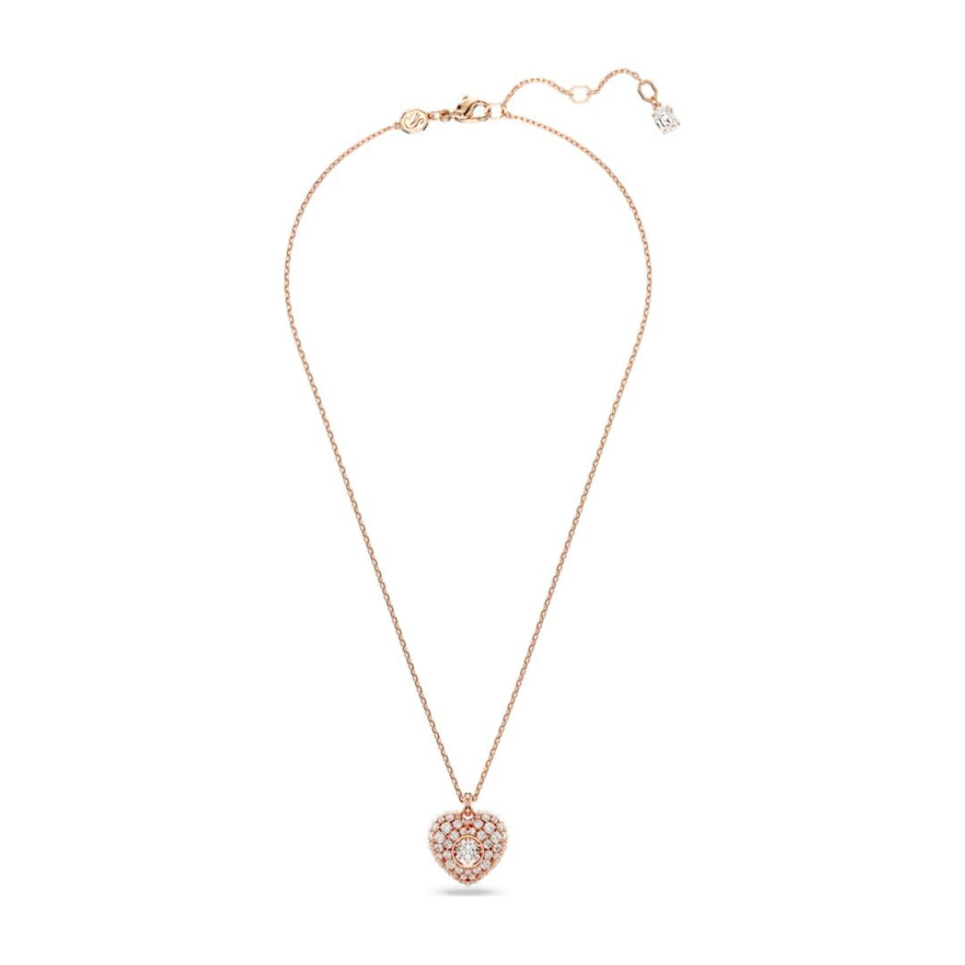 Swarovski Hyperbola Heart riipus, ruusukullanväri ja kirkkaat kristallit, 5680402