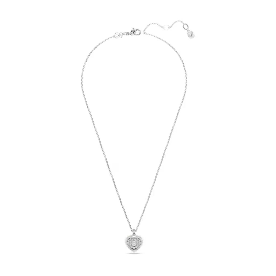 Swarovski Hyperbola Heart riipus, vaalea metalli ja kirkkaat kristallit, 5684386