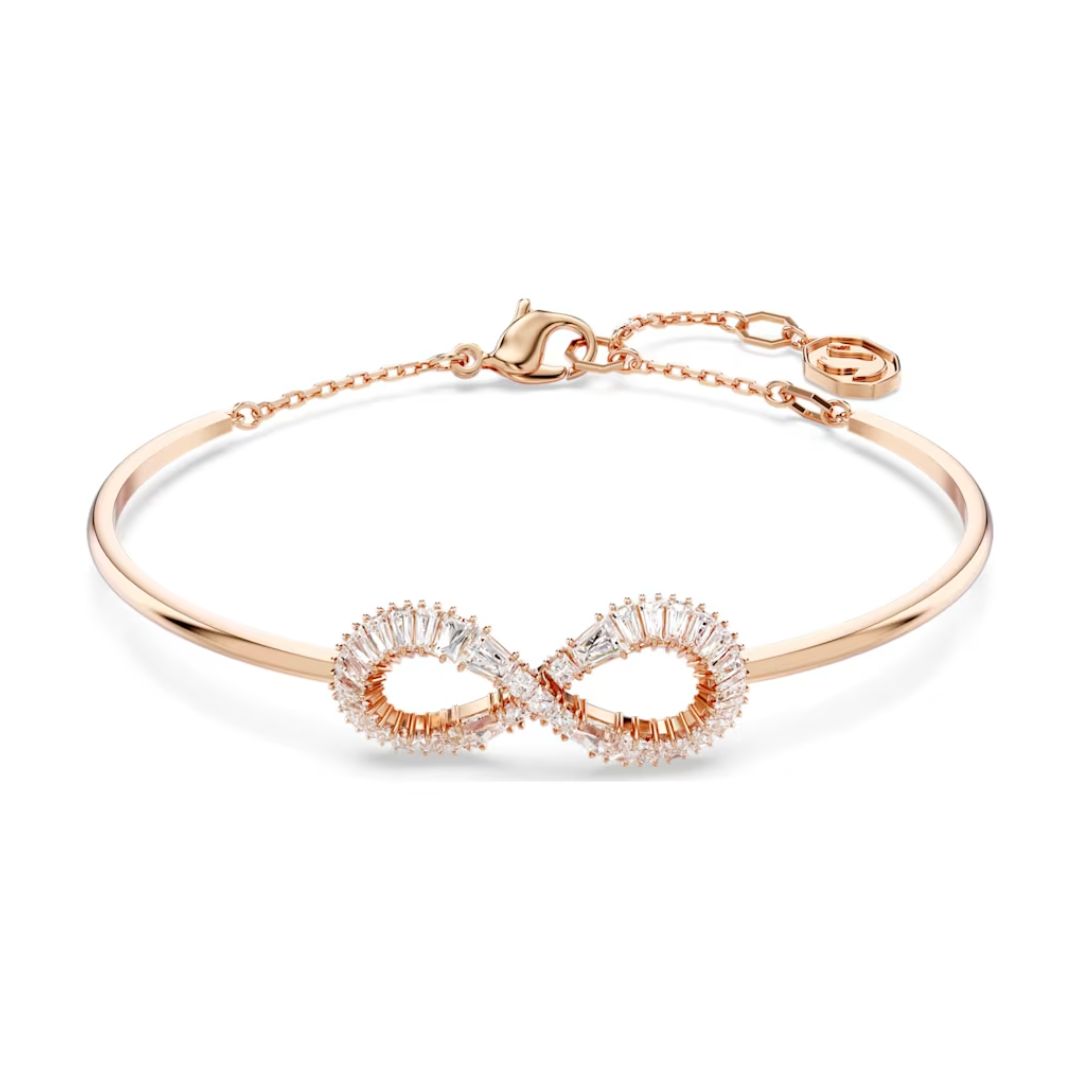 Swarovski Hyperbola Infinity Bracelet, Rose Gold-Tone and White Crysta