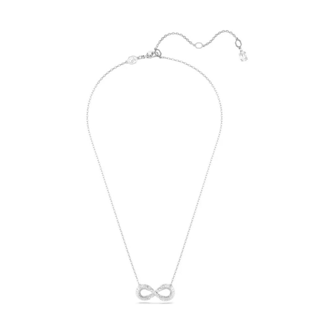 Swarovski Hyperbola Infinity riipus, vaalea metalli ja kirkkaat kristallit 5679434