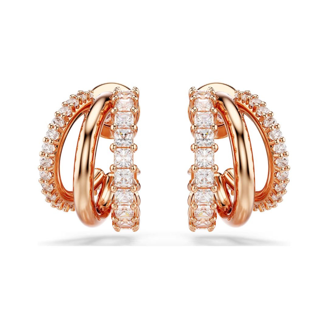 Swarovski Hyperbola korvakorut, ruusukullanväri ja kirkkaat kristallit 5698702