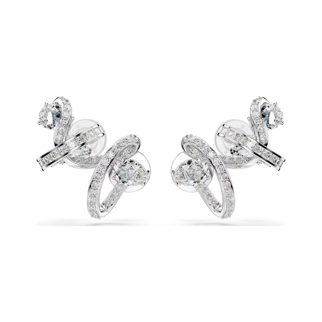 Swarovski Hyperbola korvakorut, vaalea metalli ja kirkkaat kristallit, 5692424