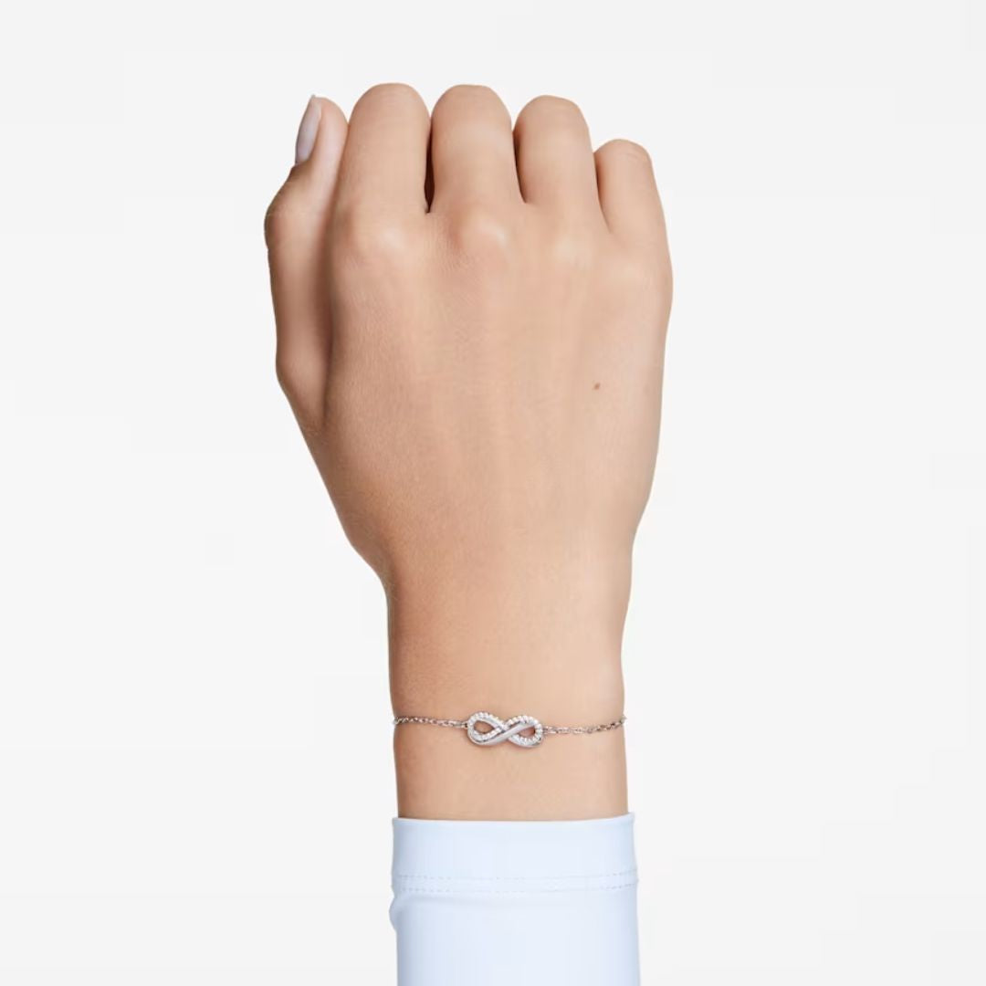 Swarovski Hyperbola rannekoru, vaalea metalli ja kirkkaat kristallit 5679664