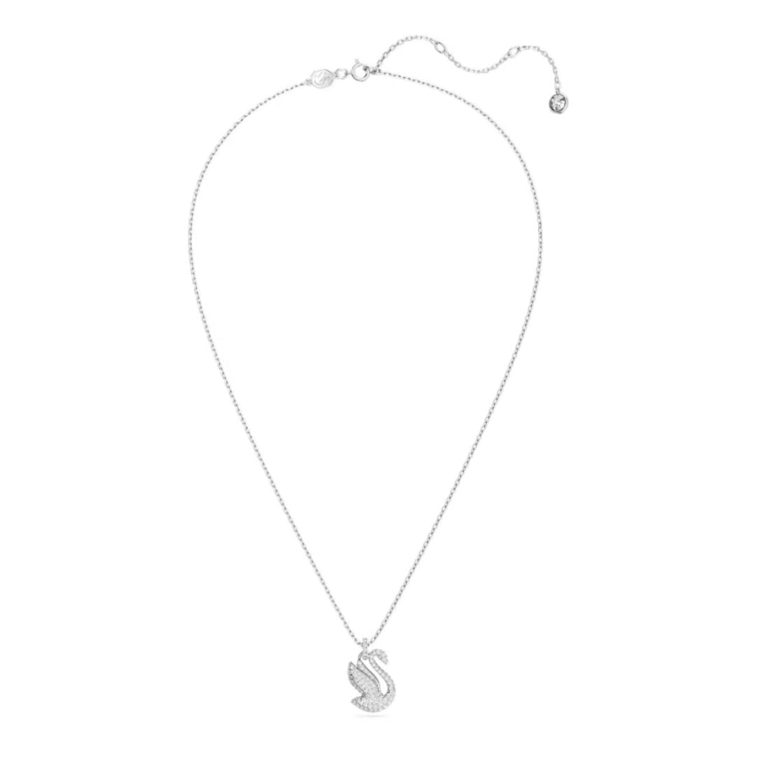 Swarovski Iconic Swan riipus, vaalea metalli ja kirkkaat kristallit 5647872