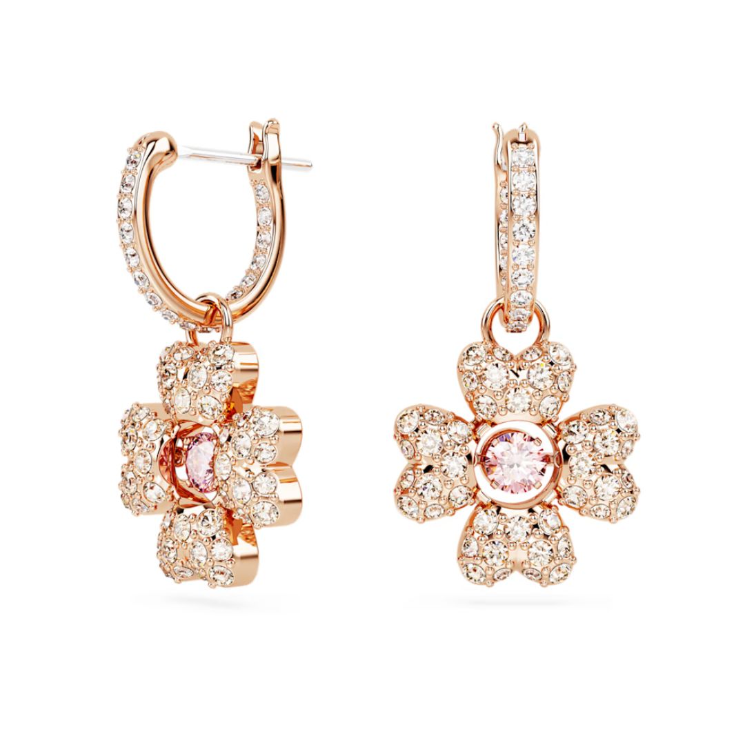Swarovski Idyllia Earrings Rose Gold Tone and White Crystals 5674212