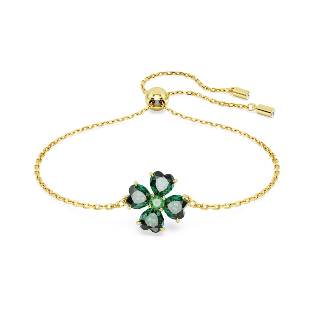 Swarovski Idyllia rannekoru, keltakullanväri ja vihreät kristallit, 5666585