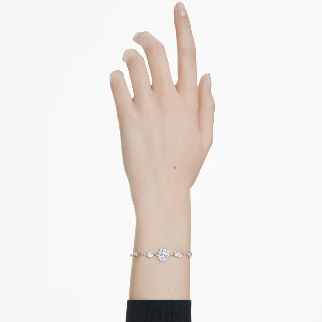 Swarovski Idyllia rannerengas, vaalea metalli ja kirkkaat kristallit, 5691485