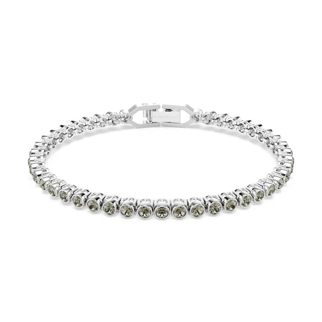 Swarovski Imber Emily Tennis Bracelet, Rhodium Plated Metal and Grey C