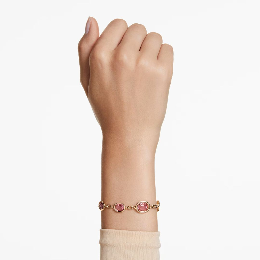 Swarovski Imber rannekoru, keltakullanväri ja vaaleanpunaiset kristallit, 5684537