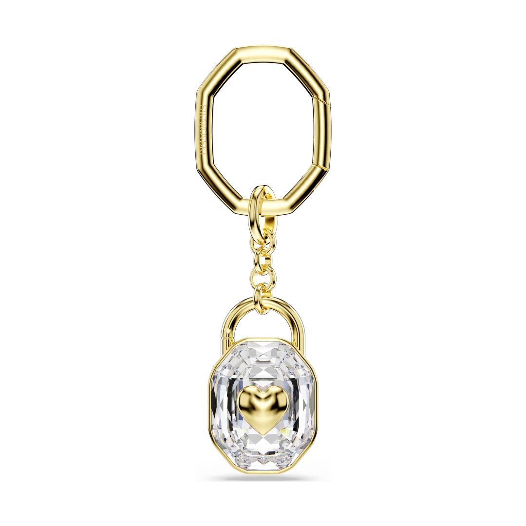 Swarovski Infinity Keychain, Yellow Gold Finish and White Crystal, 573