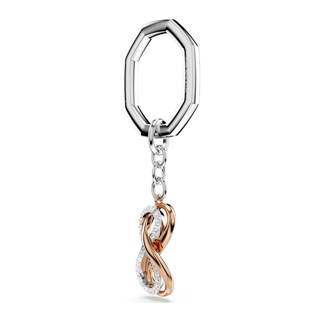 Swarovski Infinity avaimenperä, vaalea metalli, ruusukullanväri ja kirkkaat kristallit 5687996