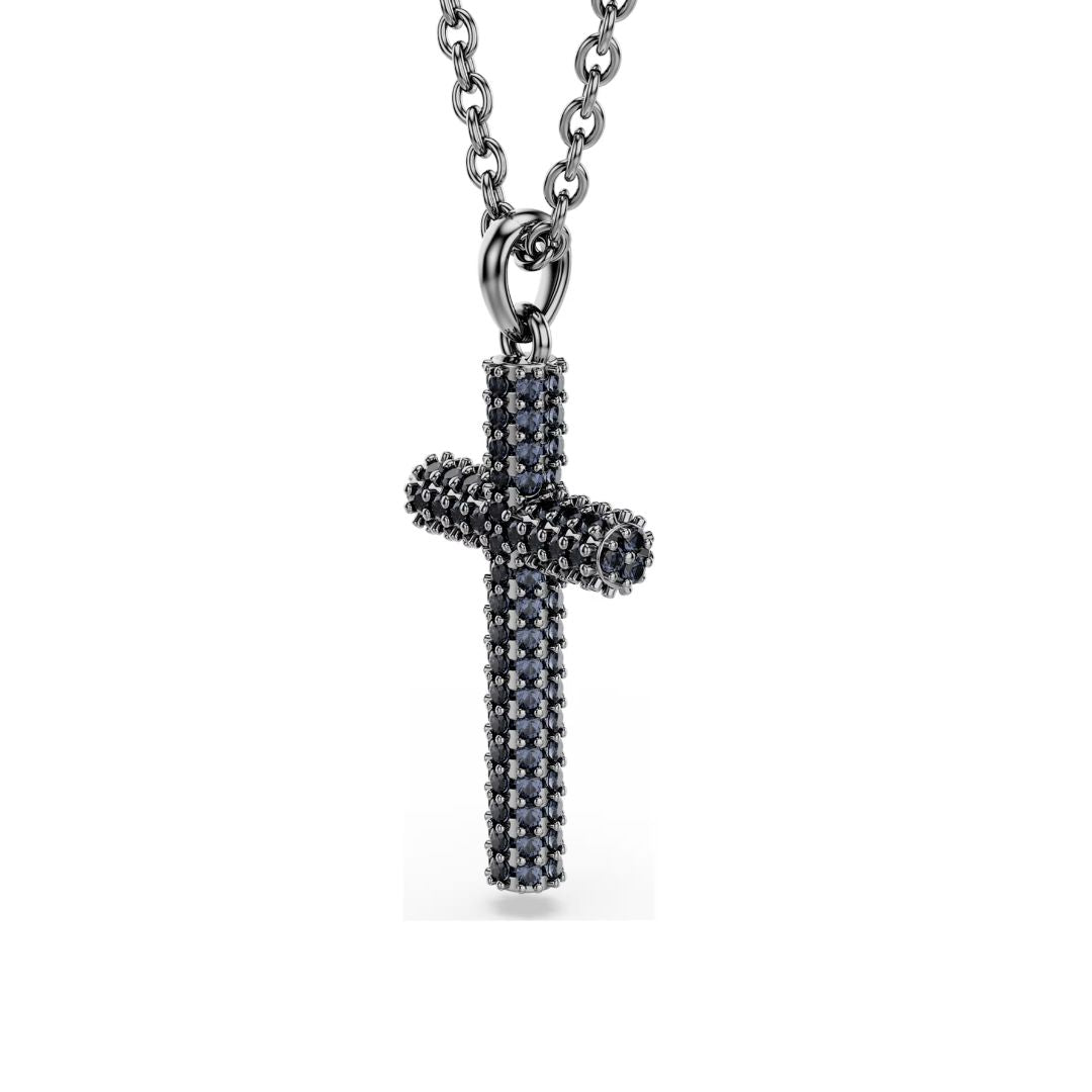 Swarovski Insigne ristiriipus, tumma metalli ja harmaat kristallit 5727985