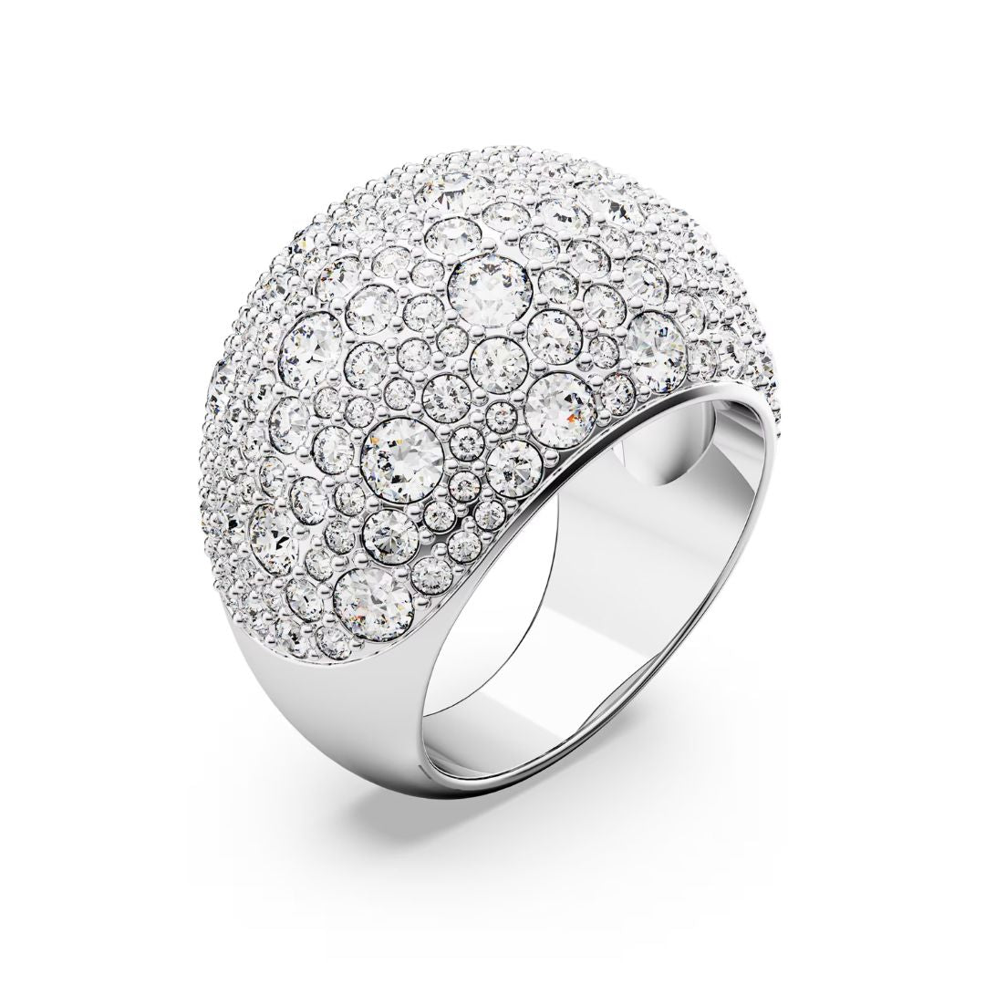 【SWAROVSKI】Luna オープンリング Luna open ring, Moon, White, Rhodium plated | Swarovski
