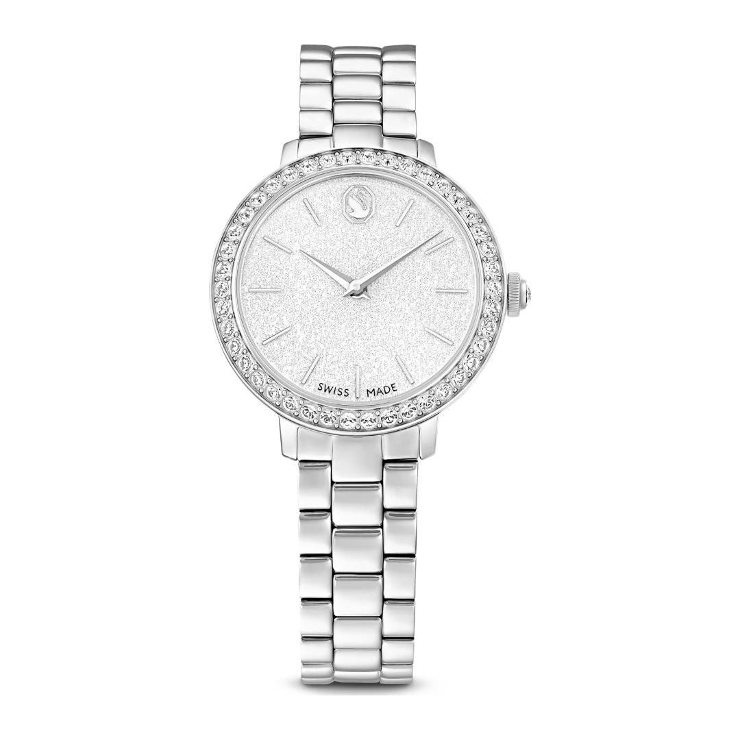 Swarovski Matrix 3-Link Watch, Silver-Tone and White Crystals, 5706182