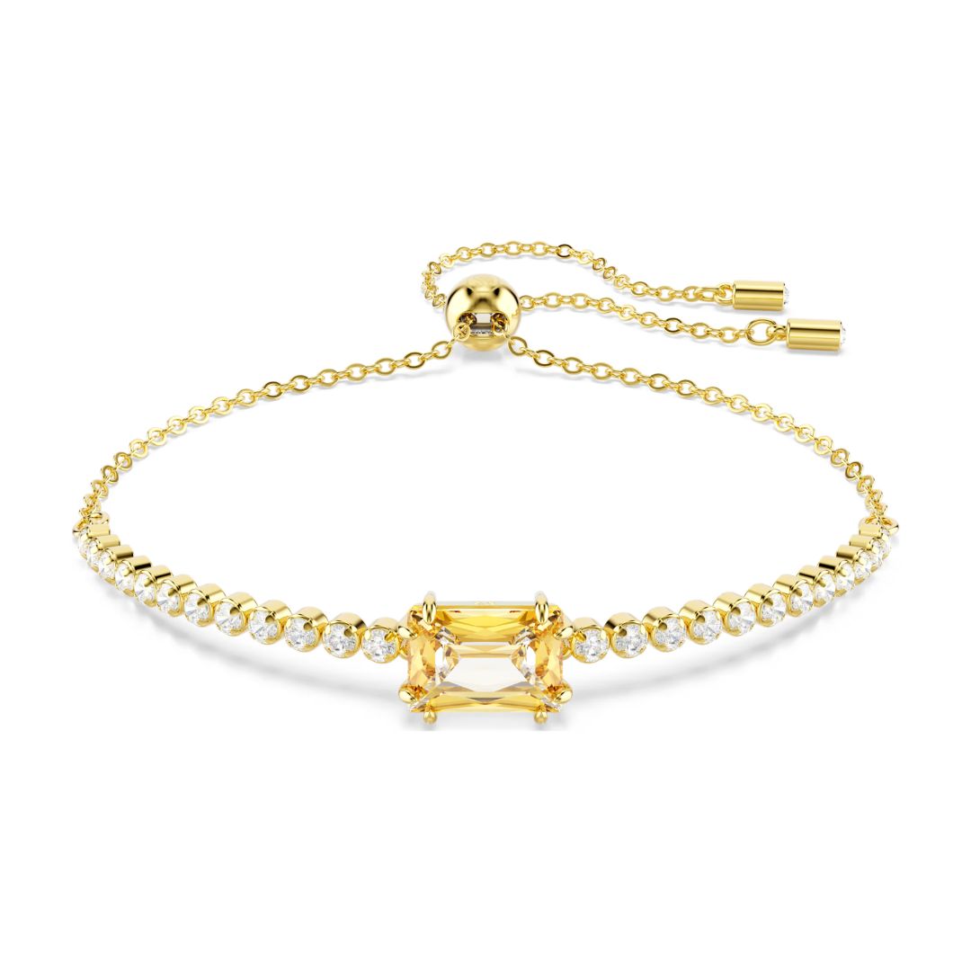 ☆ SWAROVSKI ☆ GOLDブレスレット ☆ Matrix Tennis bracelet, Round cut, White, Gold-tone plated | Swarovski