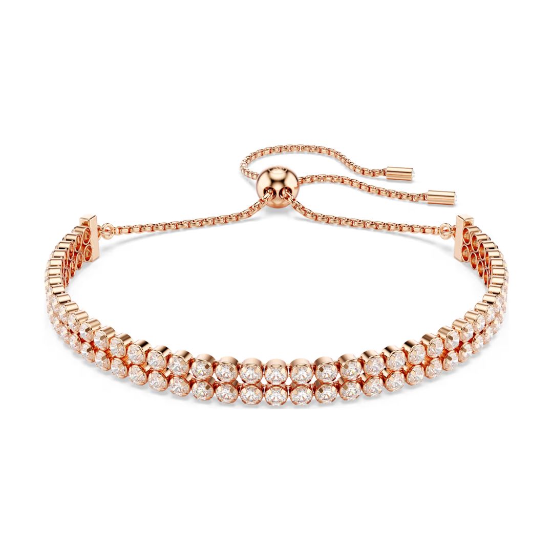ぱぱん様　Matrix Tennis ブレスレット ローズゴールド　M　箱なし Matrix Tennis bracelet, Round cut, White, Rose gold-tone plated