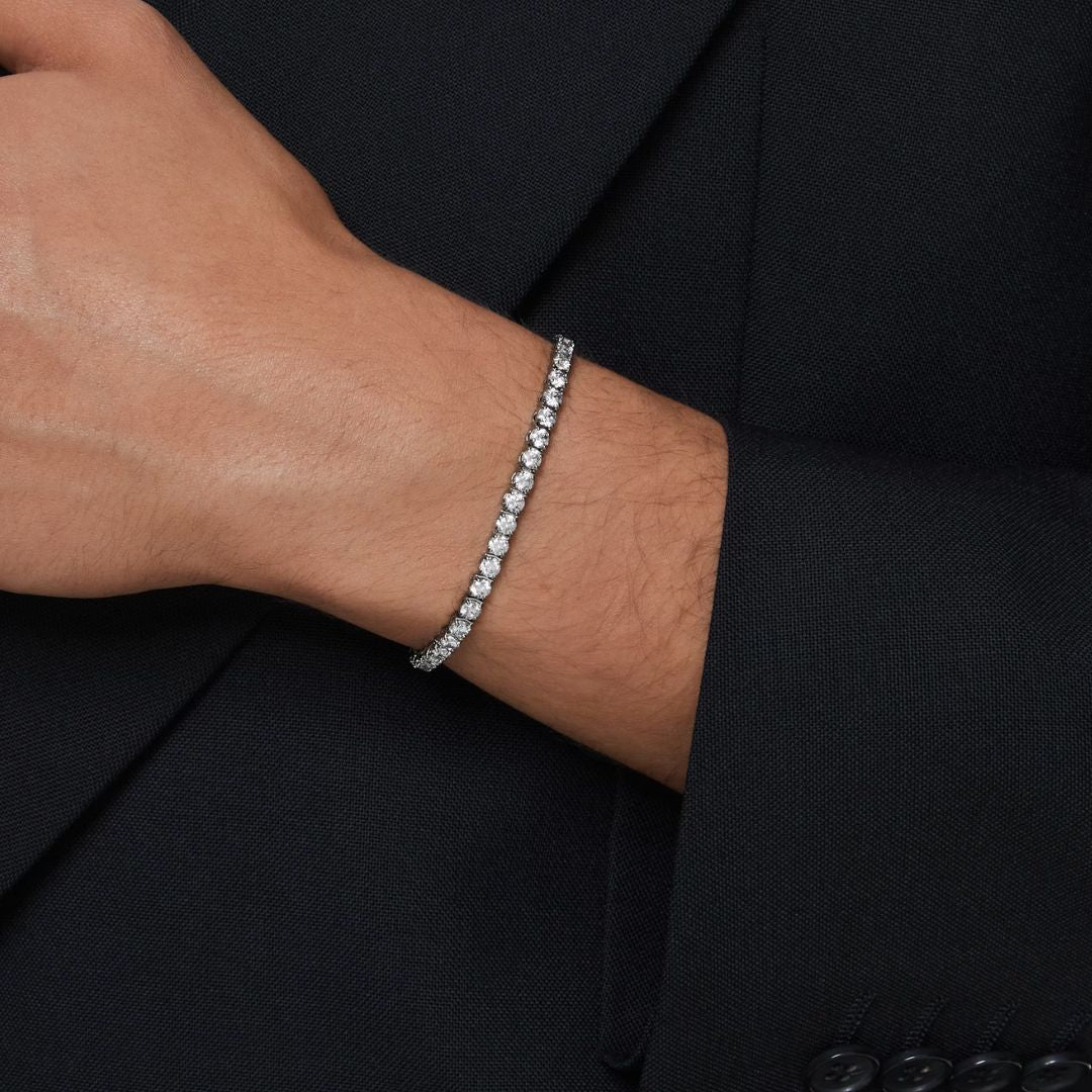 Swarovski Matrix Tennis rannekoru, tumma metalli ja kirkkaat kristallit