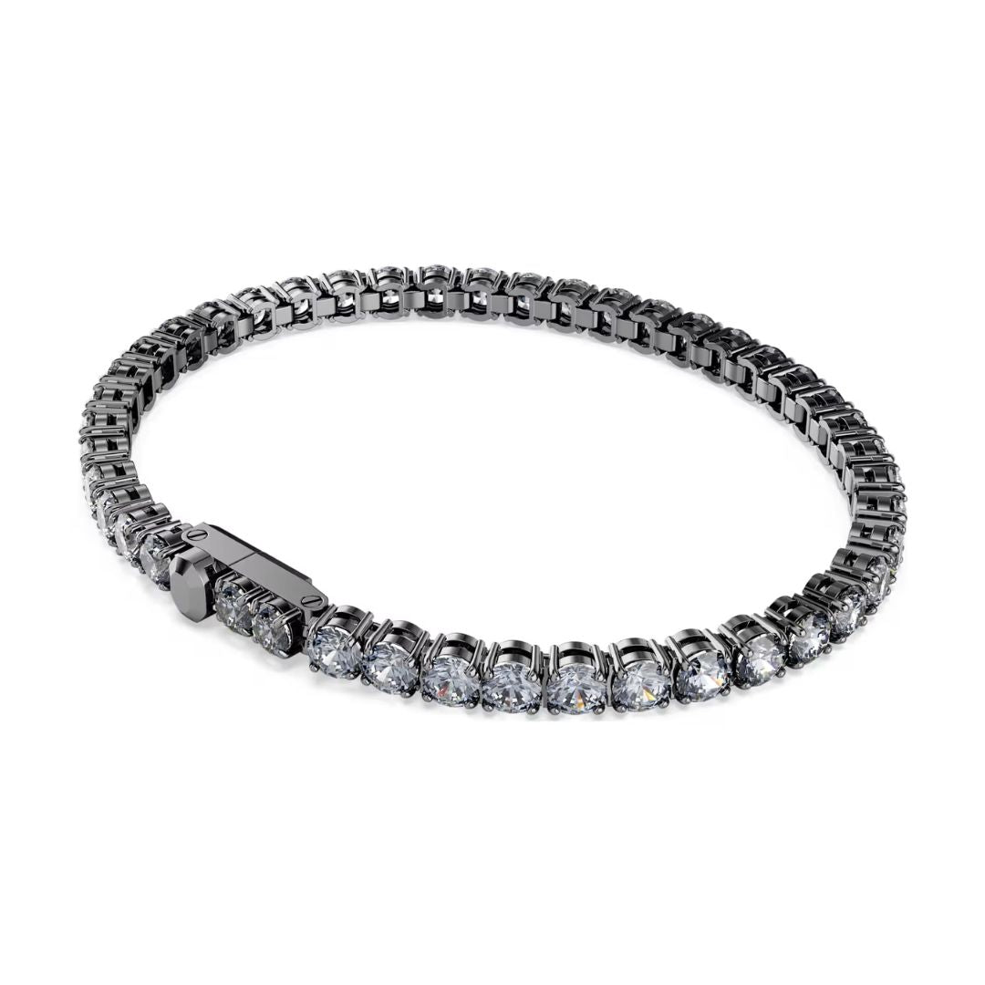 Swarovski Matrix Tennis rannekoru, tumma metalli ja kirkkaat kristallit