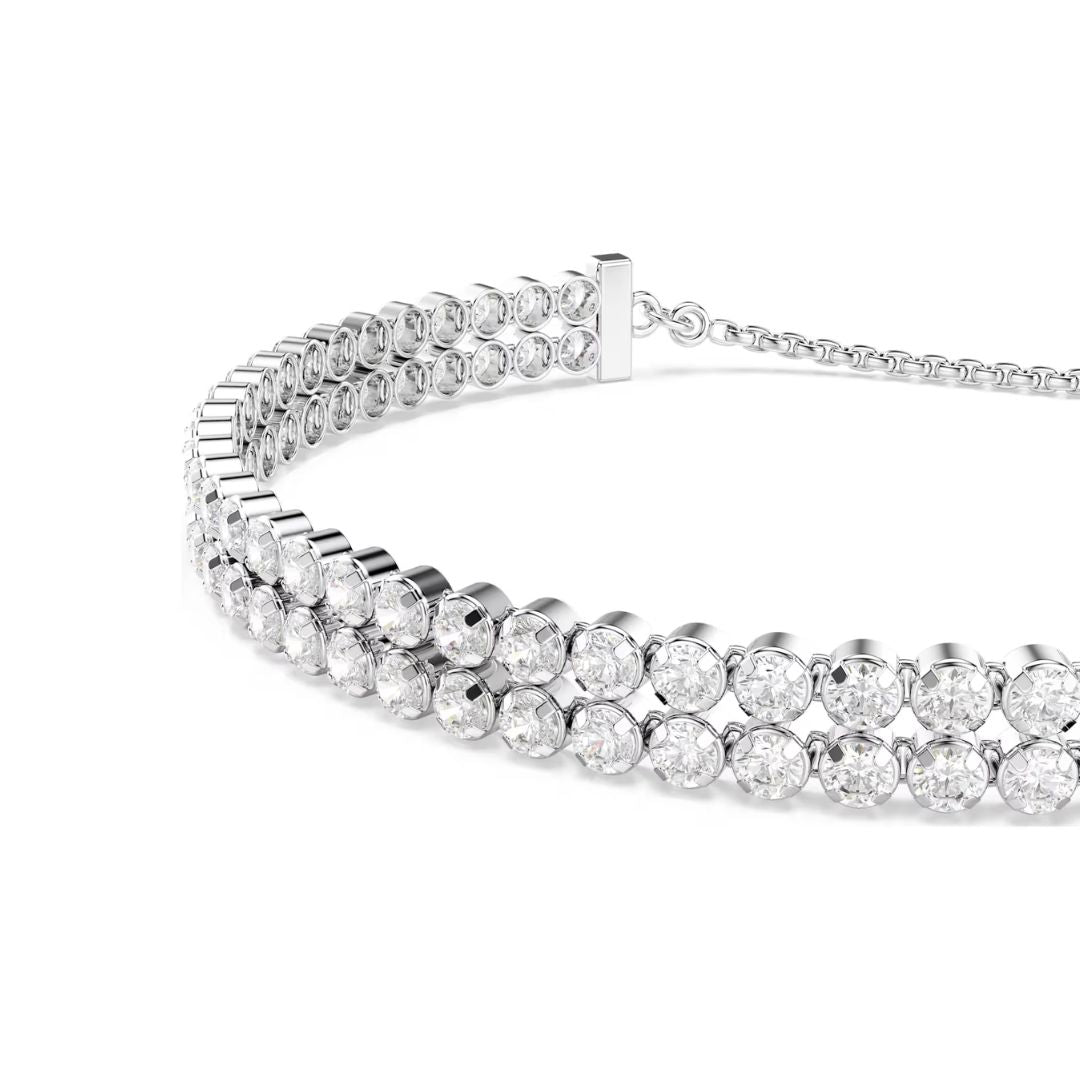 Swarovski Matrix Tennis rannekoru, vaalea metalli ja kirkkaat kristallit, 5678252