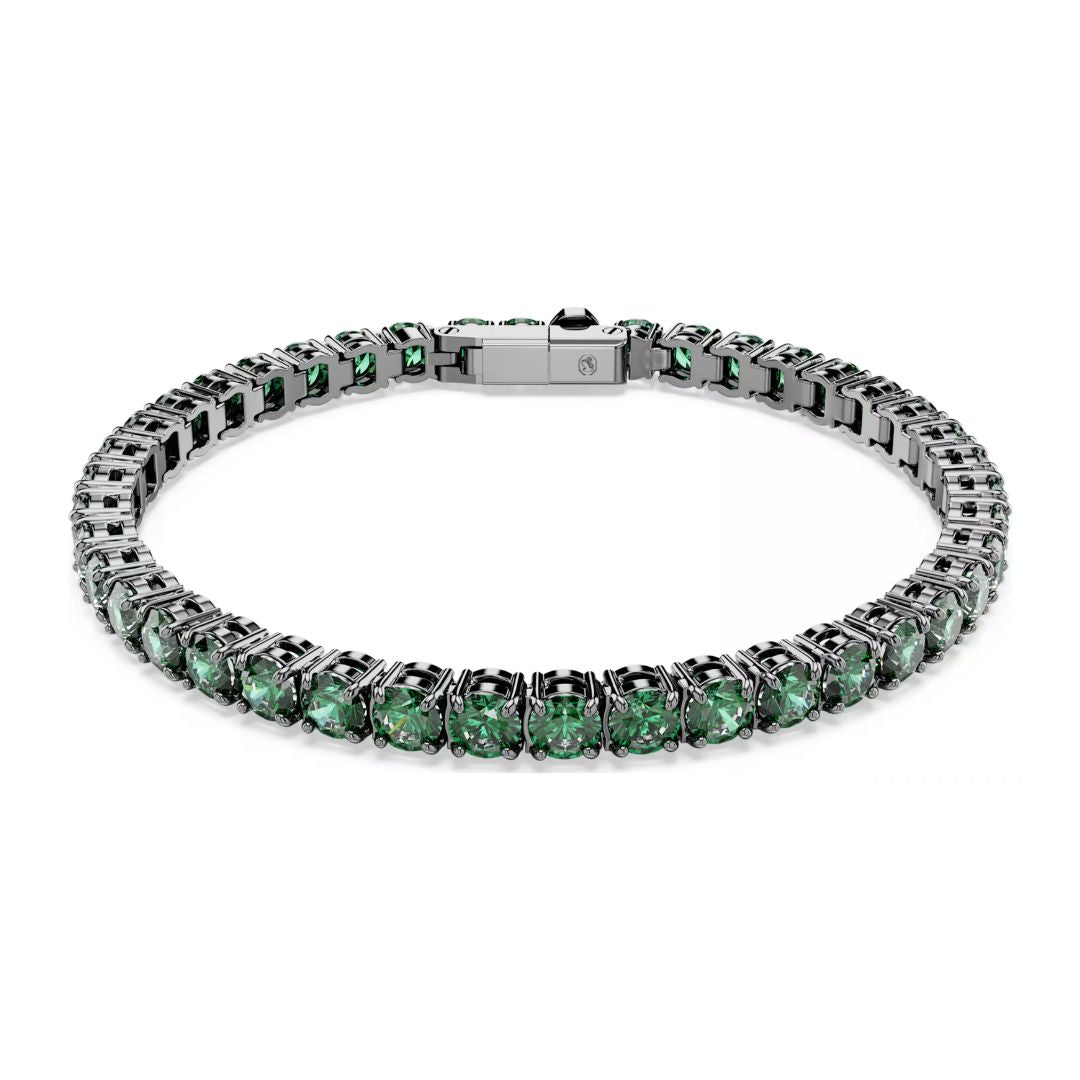 Swarovski Matrix Tennis ブレスレット グリーン Swarovski Matrix Tennis Bracelet, Green Crystals
