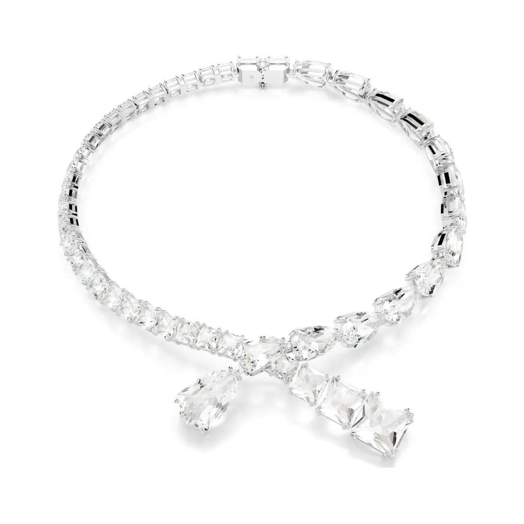 Swarovski Matrix Y kaulakoru, vaalea metalli ja kirkkaat kristallit 5692521