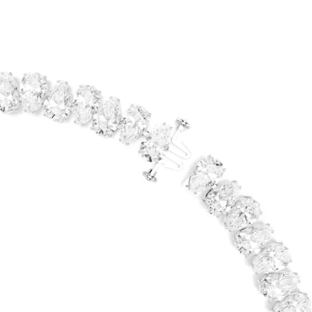 Swarovski Matrix kaulakoru, vaalea metalli ja kirkkaat kristallit 5662277