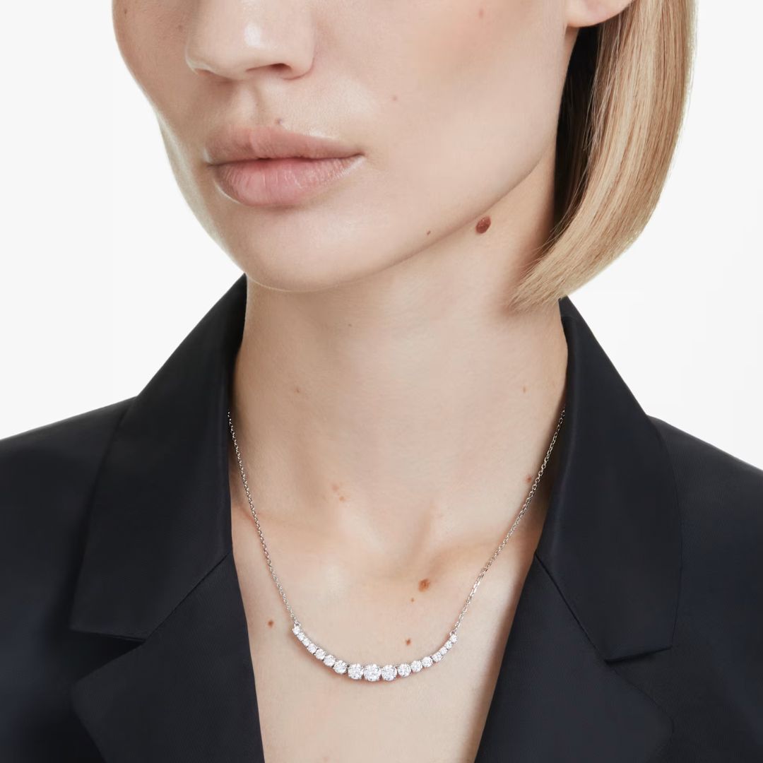 Swarovski Matrix kaulakoru, vaalea metalli ja kirkkaat kristallit, 5705396