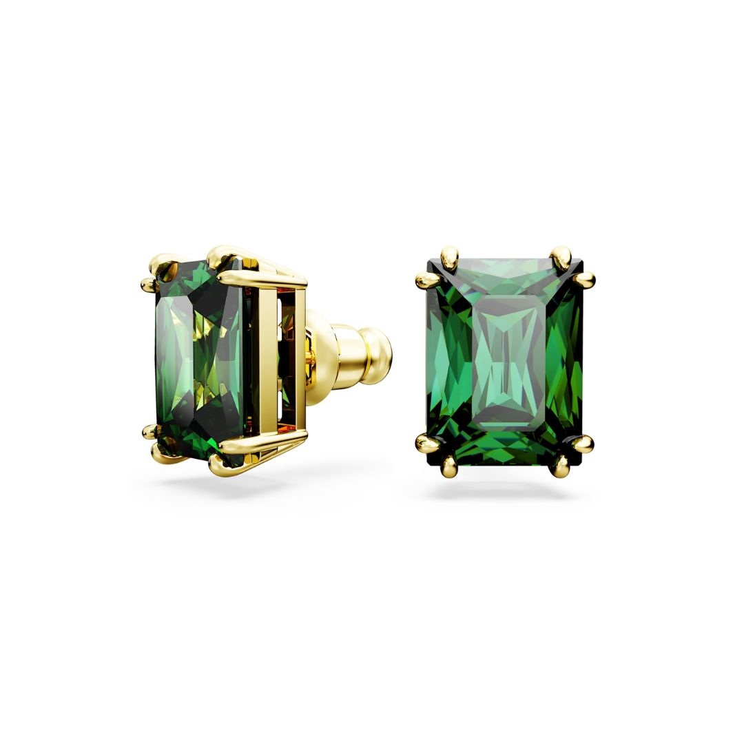 Swarovski Matrix korvakorut, keltakullanväri ja vihreät kristallit 5677142