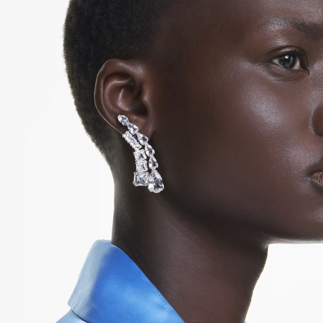 Swarovski Matrix korvakorut, vaalea metalli ja kirkkaat kristallit 5692515
