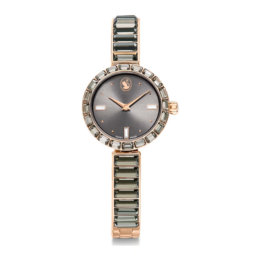 Swarovski Matrix Watch, Rose Gold and Grey Crystals, 5679887