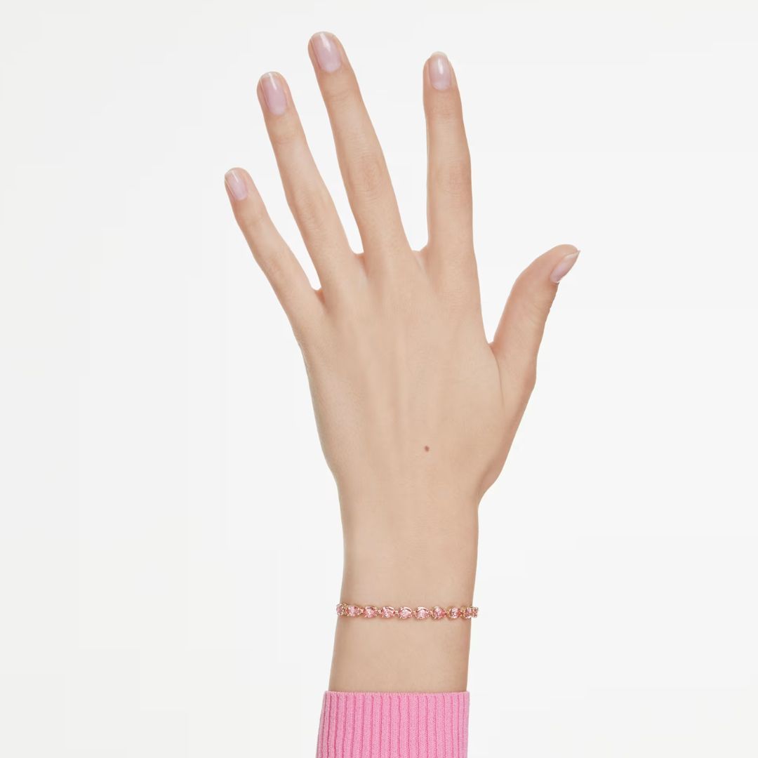Swarovski Matrix rannekoru, ruusukullanväri ja vaaleanpunaiset kristallit 5707187