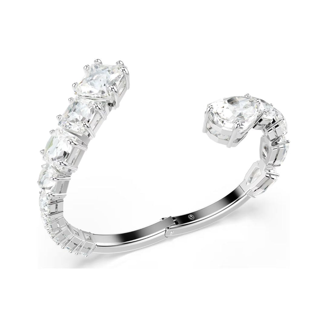 Swarovski Matrix rannekoru, vaalea metalli ja kirkkaat kristallit