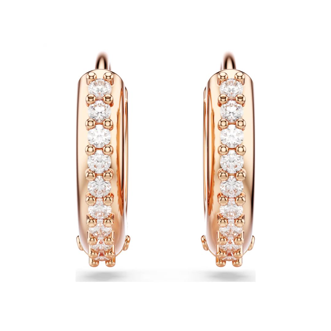 Swarovski Matrix rengaskorvakorut, ruusukullanväri ja kirkkaat kristallit 5690669
