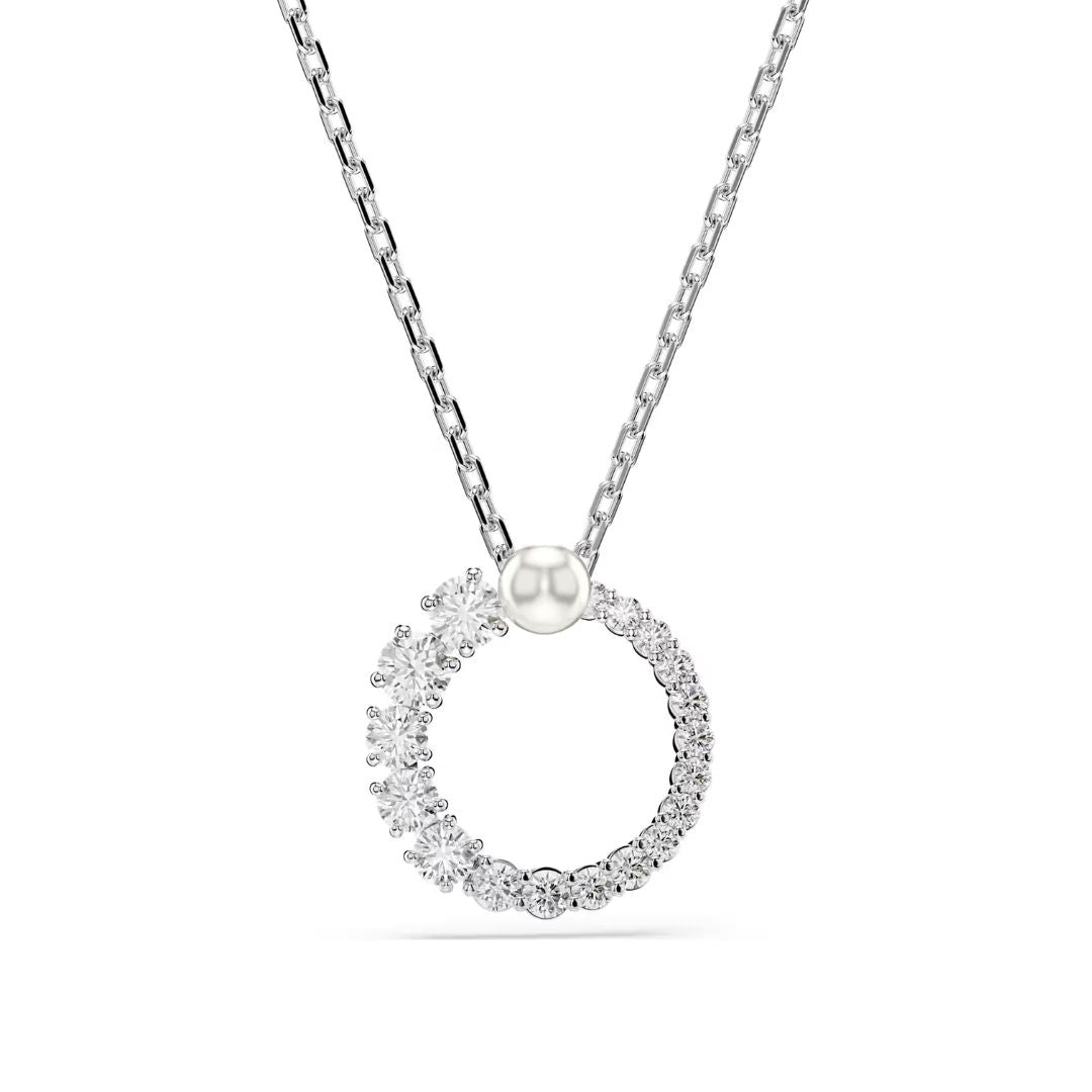 Swarovski Matrix riipus, vaalea metalli ja kirkkaat kristallit 5688751