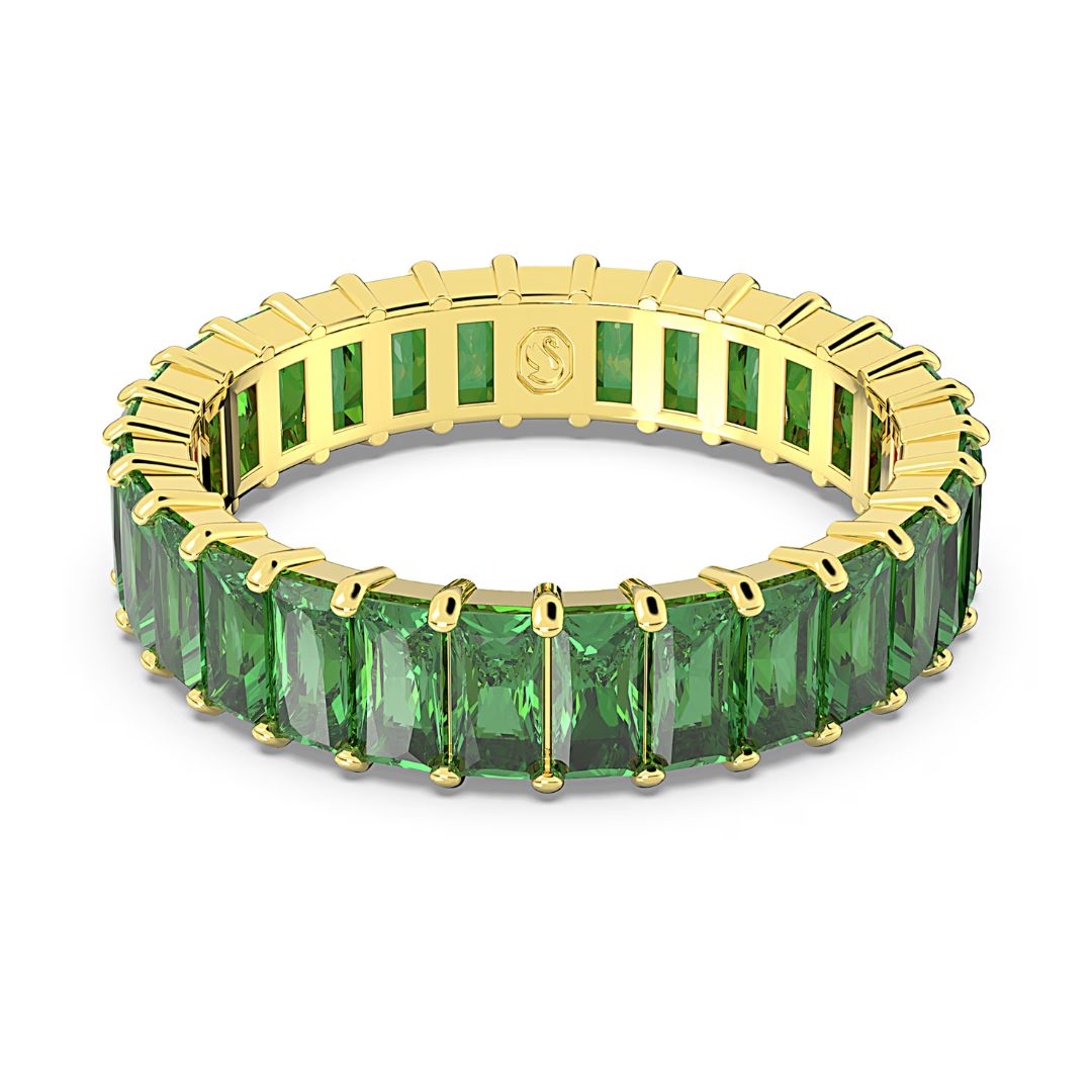 Swarovski Matrix sormus, keltakullanväri ja vihreät kristallit, 5648913