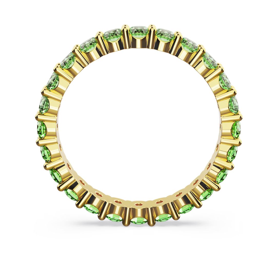 Swarovski Matrix sormus, keltakullanväri ja vihreät kristallit, 5658660