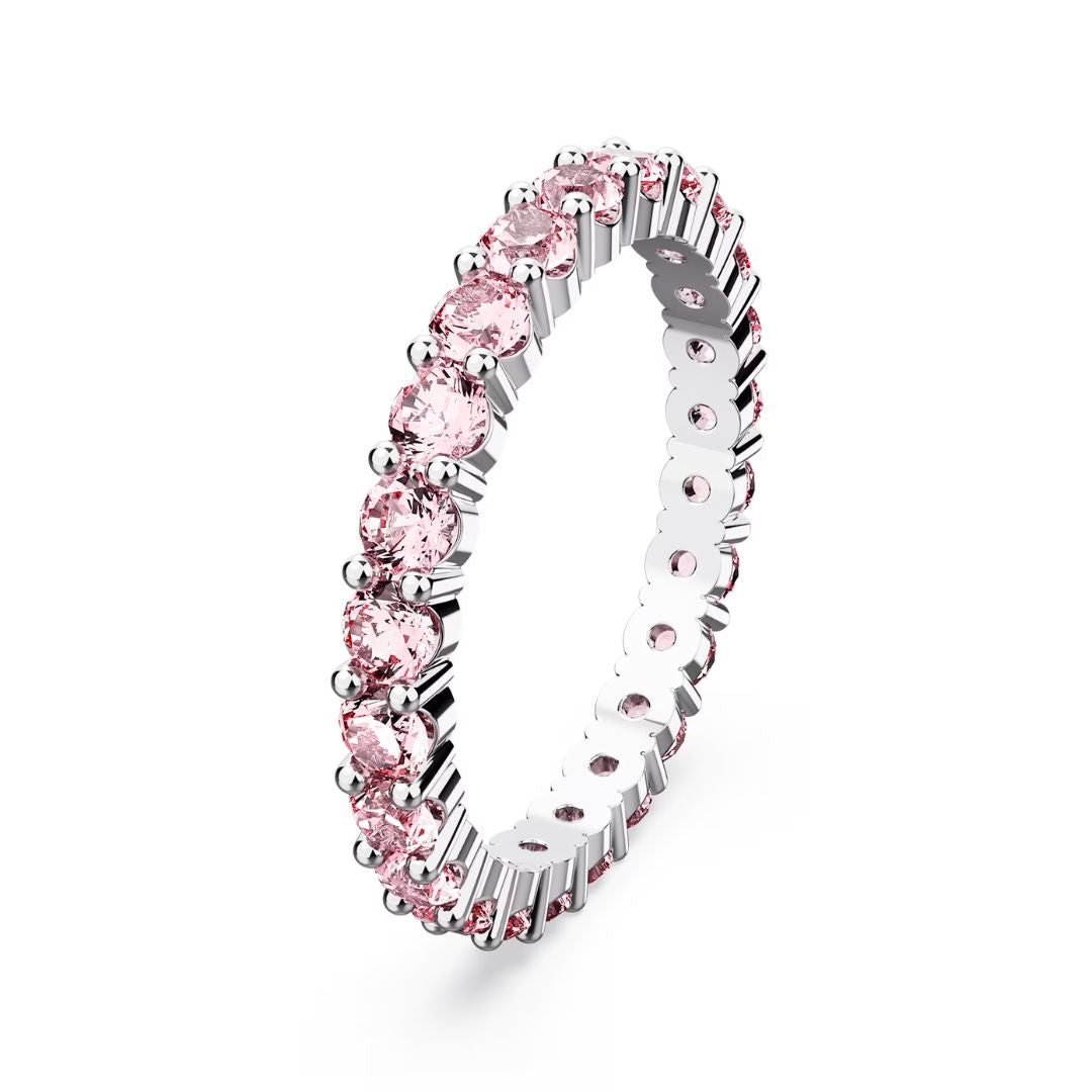 Swarovski Matrix sormus, vaalea ja vaaleanpunaiset kristallit, 5658852