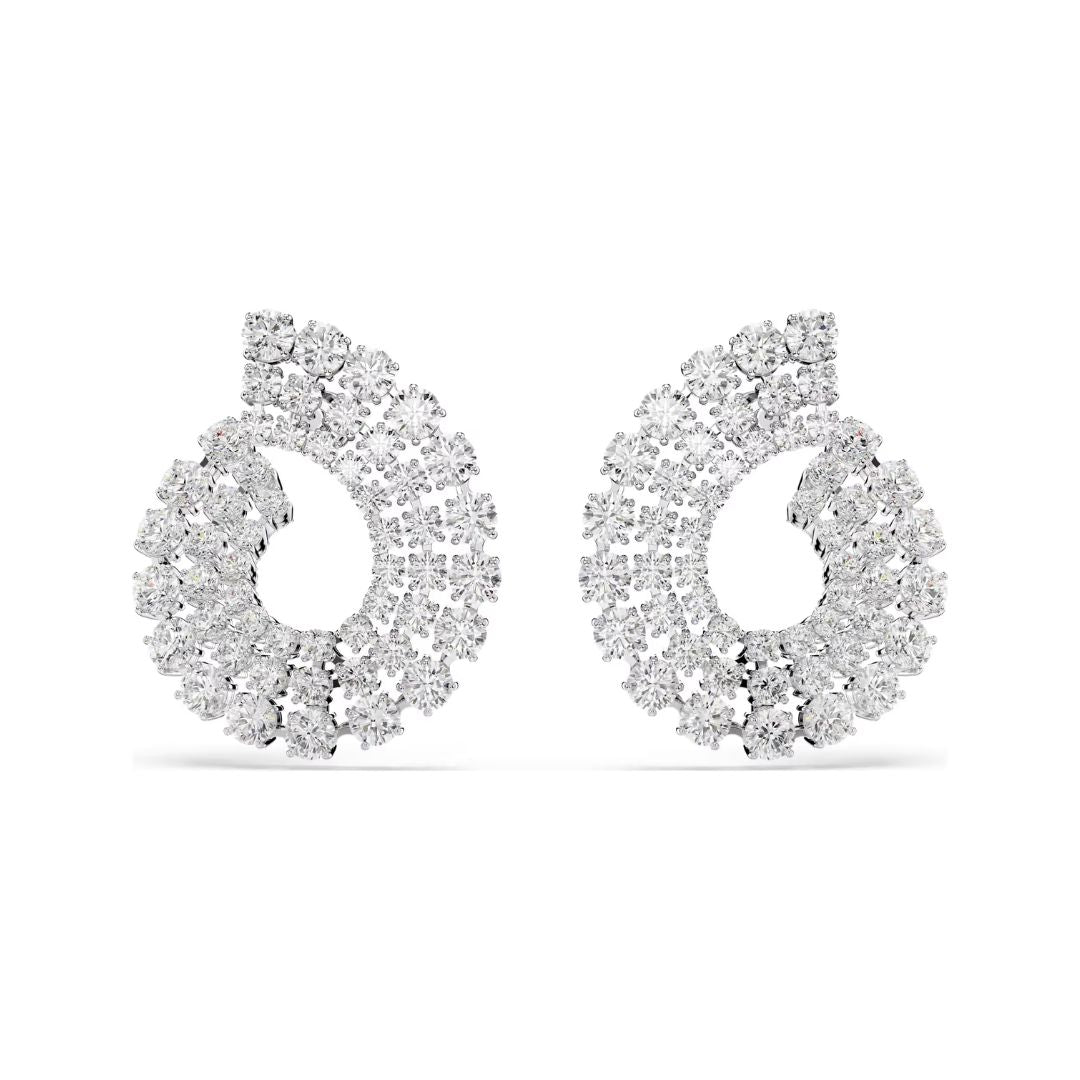Swarovski Matrix rengaskorvakorut, vaalea metalli ja kirkkaat zirkonit 5705834