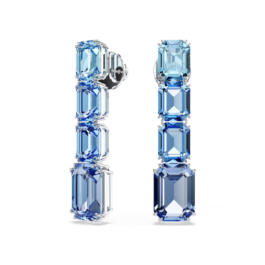 Swarovski Millenia Drop korvakorut, vaalea metalli ja siniset kristallit, 5696516