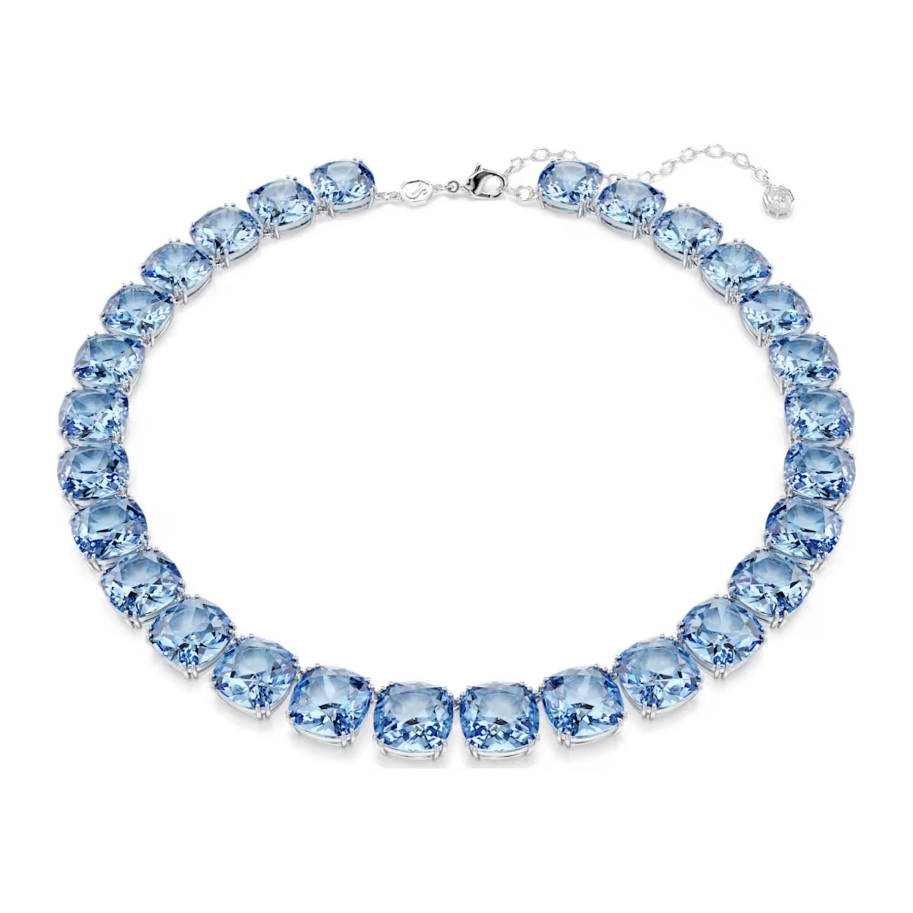 Swarovski Millenia Necklace, Rhodium Plated and Blue Crystals, 5760058