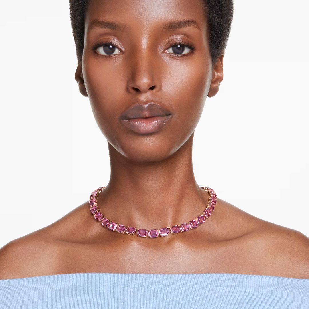 Swarovski Millenia kaulakoru, keltakullanväri ja pinkit kristallit 5683429