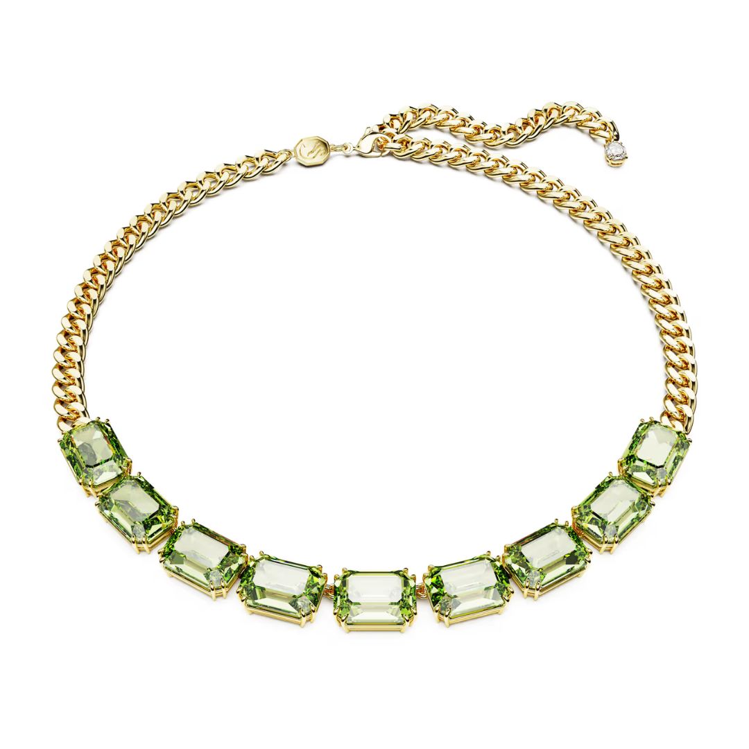Swarovski Millenia kaulakoru, keltakullanväri ja vihreät kristallit 5671255