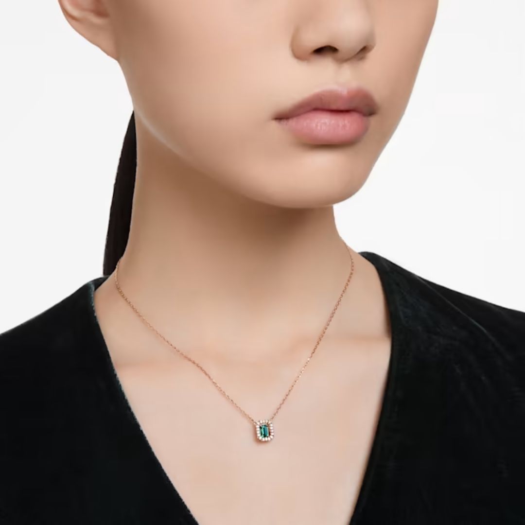 Swarovski Millenia kaulakoru, ruusukullanväri ja vihreä kristalli, 5650069